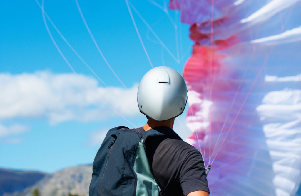 Paraglider in Ausbildung