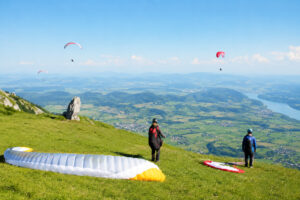 Paraglider beim Sart